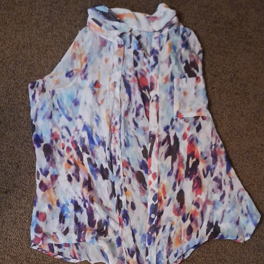 Liz Claiborne Multicolor Sleeveless Blouse